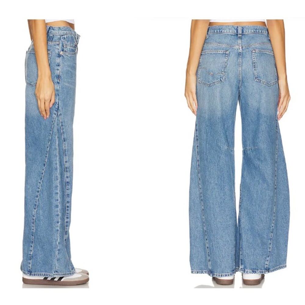 We The Free People Eden High Slouchy Flare Jeans Size 30 High Waist - Picture 7 of 15